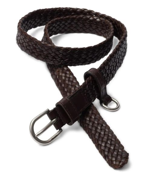 Prada braided leather belt - Brown - zdjęcie produktu nr 2