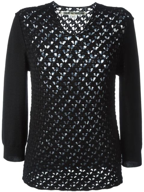 Comme Des Garçons loose knit sweater - Black - zdjęcie produktu nr 1