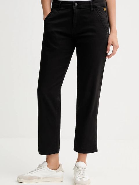 G-Star spodnie damskie kolor czarny proste high waist D25257.C106 - zdjęcie produktu nr 1