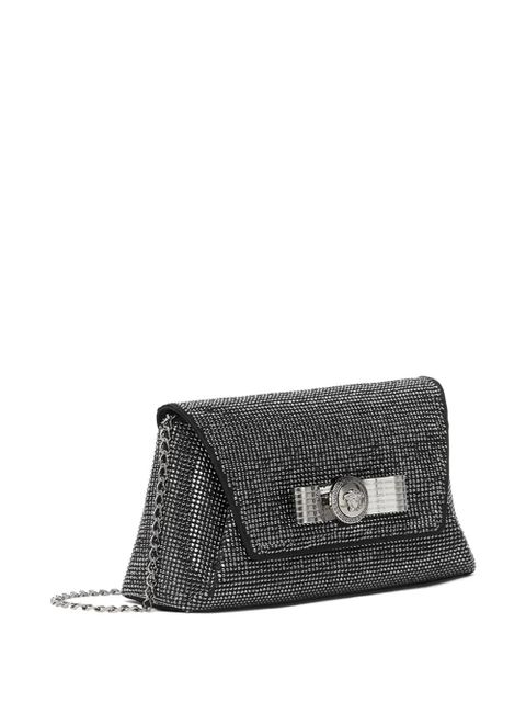 Versace Gianni Ribbon crystal clutch bag - Black