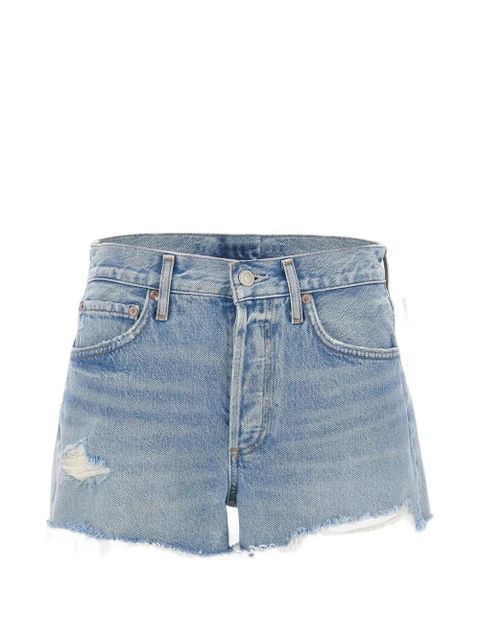 AGOLDE Parker frayed denim shorts - Blue - zdjęcie produktu nr 1