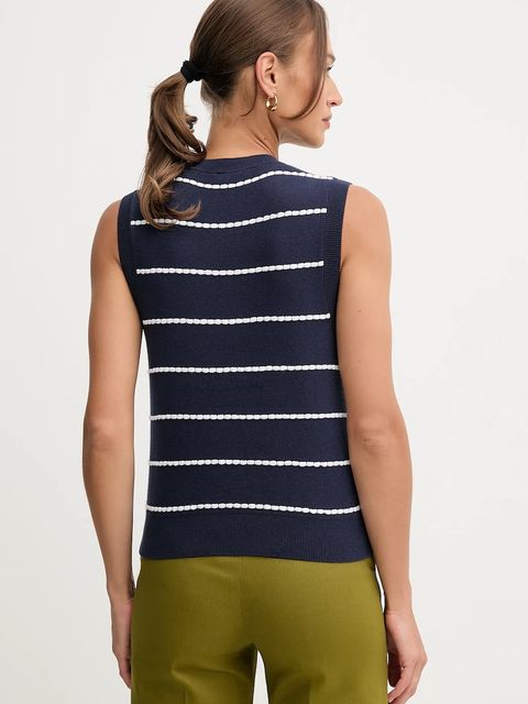 United Colors of Benetton top damski kolor granatowy 104ME10EC