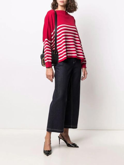 Valentino Garavani horizontal-stripe jumper - Red