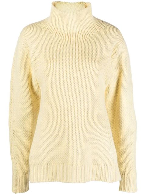 Jil Sander open back high-neck jumper - Yellow - zdjęcie produktu nr 1