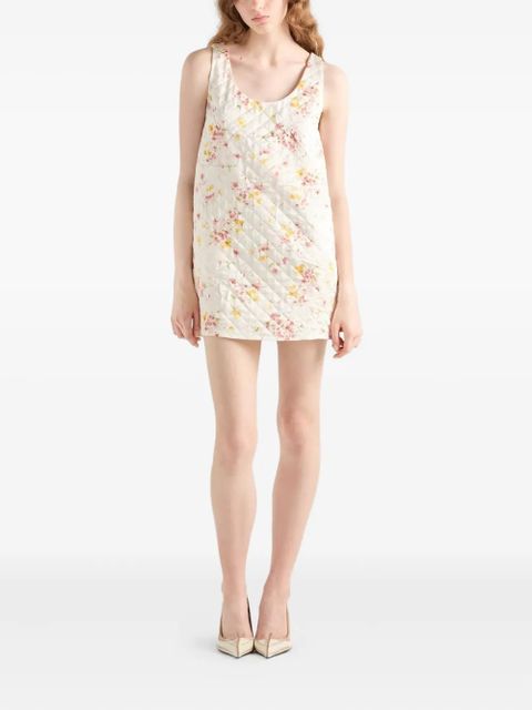 Prada floral quilted satin mini dress - Neutrals - zdjęcie produktu nr 2