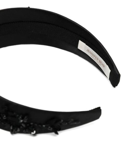 Jennifer Behr floral beaded headband - Black
