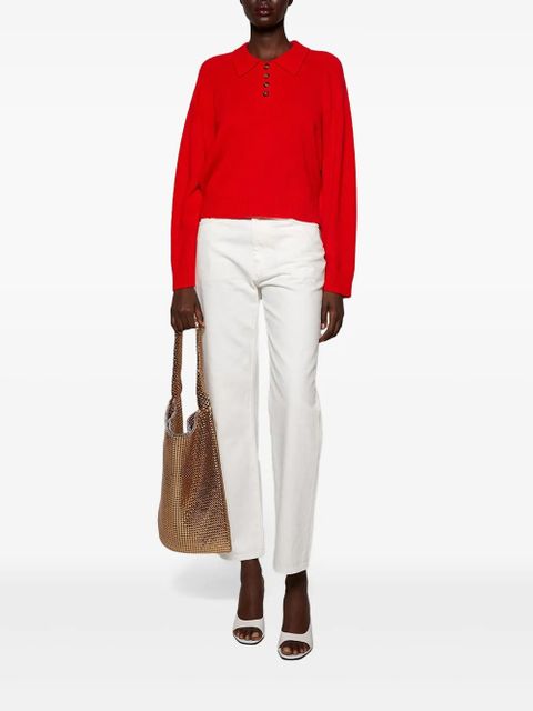 LouLou de Saison Homere buttoned-collar polo tops - Red - zdjęcie produktu nr 2