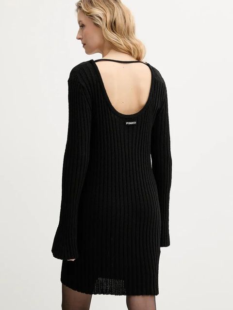Pinko sukienka kolor czarny mini dopasowana 105301 A2N7