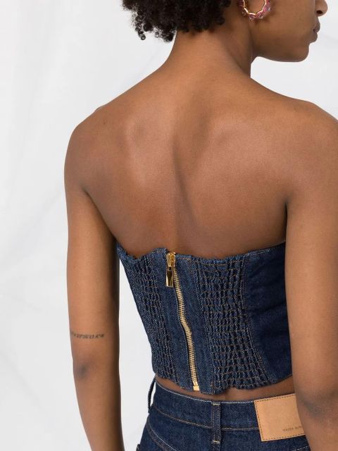 Magda Butrym denim corset top - Blue