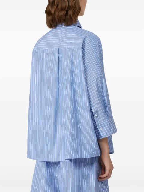 Weekend Max Mara striped three-quarter sleeve shirt - Blue