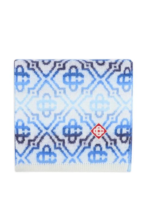 Casablanca Space Dye Monogram scarf - Blue - zdjęcie produktu nr 2