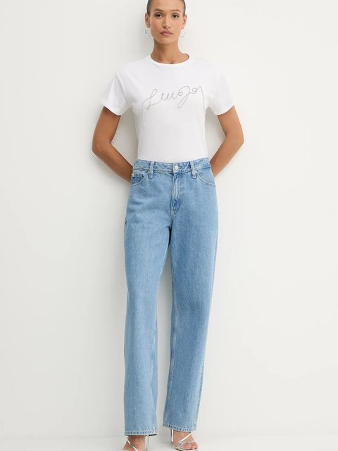 Liu Jo t-shirt bawełniany damski kolor biały UF5261.JS923 - zdjęcie produktu nr 2