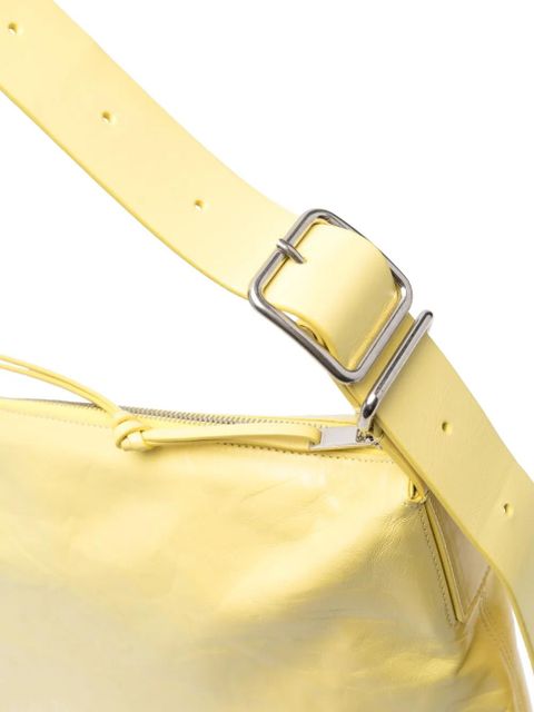 Jil Sander polished-finish leather tote bag - Yellow