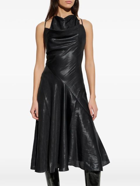 Diesel cowl-neck midi dress - Black