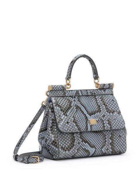 Dolce & Gabbana Sicily snakeskin-effect handbag - Blue