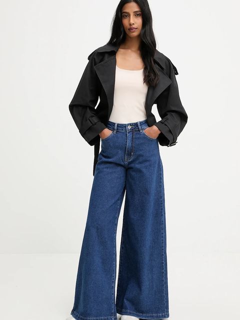 Answear.LAB kurtka kolor czarny przejściowa oversize