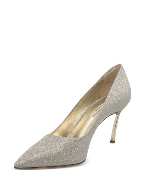 Casadei Blade glitter-effect heeled pumps - Silver