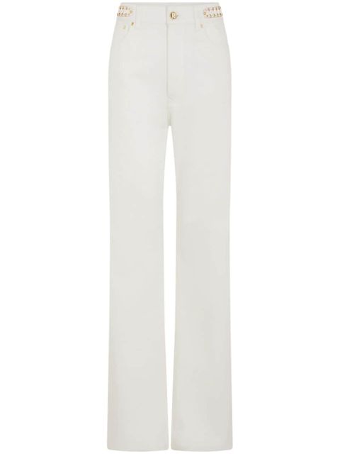 Rabanne paillette-embellished flared jeans - White - zdjęcie produktu nr 1
