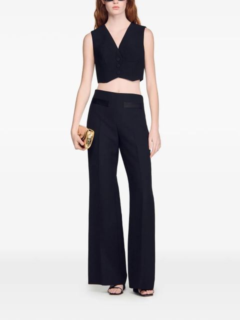SANDRO corset V-neck waistcoat - Black - zdjęcie produktu nr 2