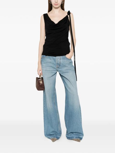 Blumarine tie-detail top - Black - zdjęcie produktu nr 2