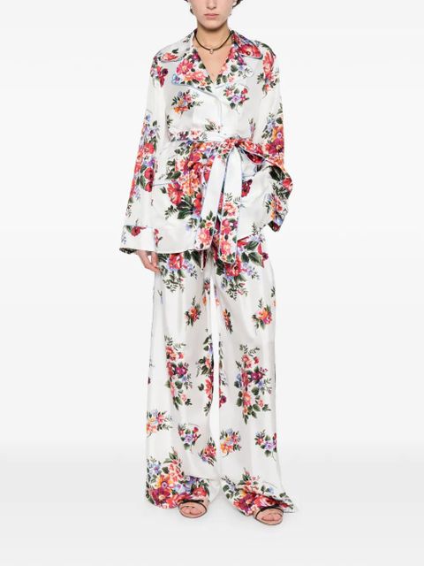 Dolce & Gabbana bouquet-print vanity twill shirt - White - zdjęcie produktu nr 2