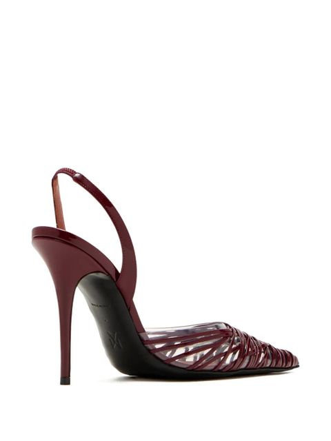 Amina Muaddi Lori woven slingback pumps - Red