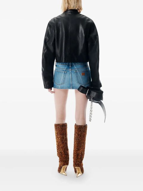 Alexander Wang faded fold-line denim skirt - Blue - zdjęcie produktu nr 2