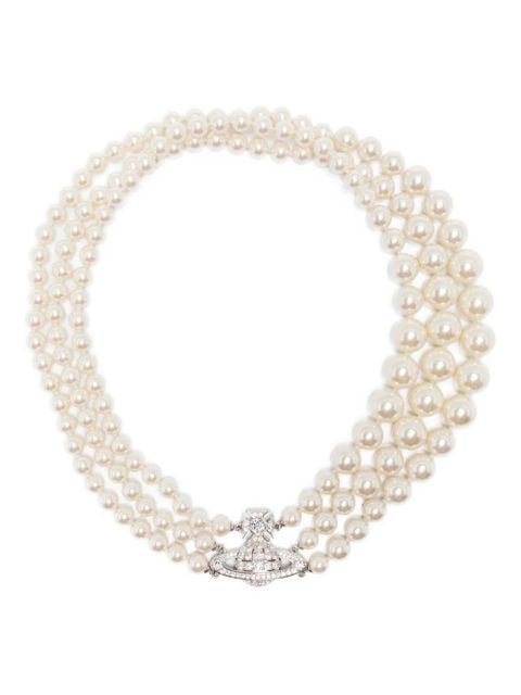 Vivienne Westwood Orb faux-pearl necklace - Silver - zdjęcie produktu nr 1