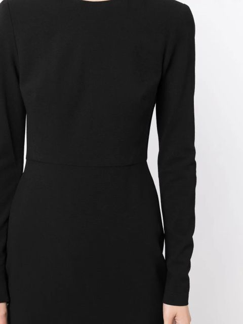 Victoria Beckham round-neck fitted-waist dress - Black
