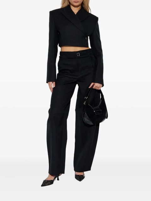 Sportmax hook-fastening trousers - Black