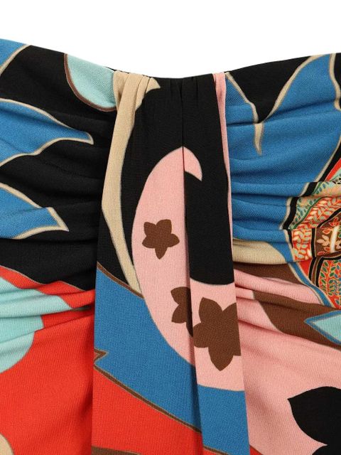 ETRO paisley-print gathered asymmetric maxi skirt