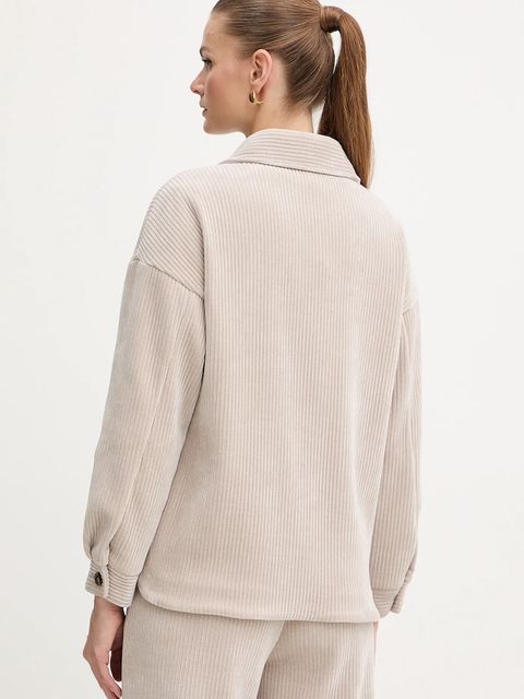 Marella kurtka sztruksowa Emme by Marella kolor beżowy przejściowa oversize 2525916032200