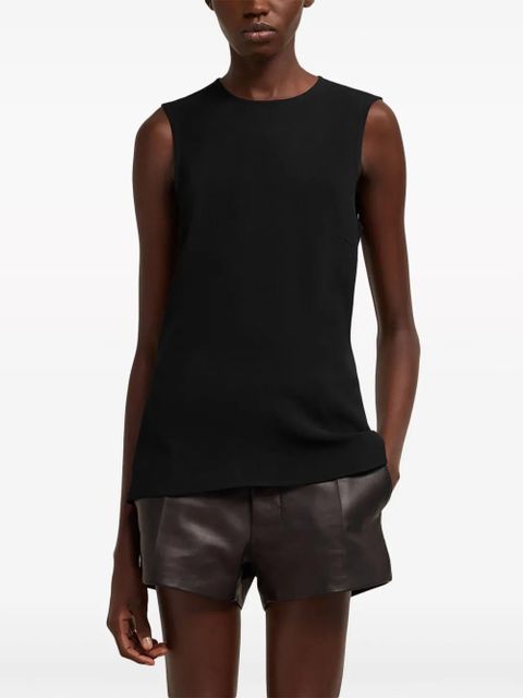 AMI Paris crepe tank top - Black