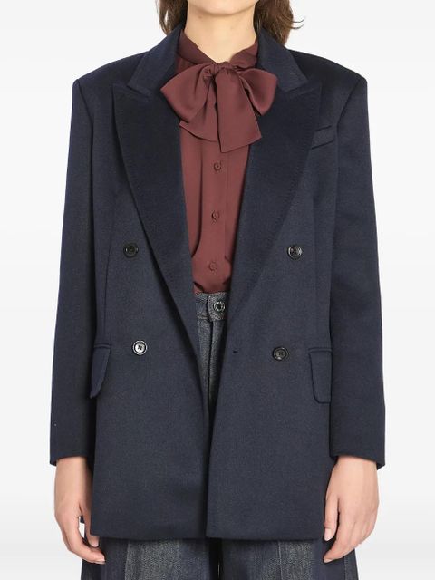 Max Mara Olimpia double-breasted flap-pocket blazer - Blue - zdjęcie produktu nr 1