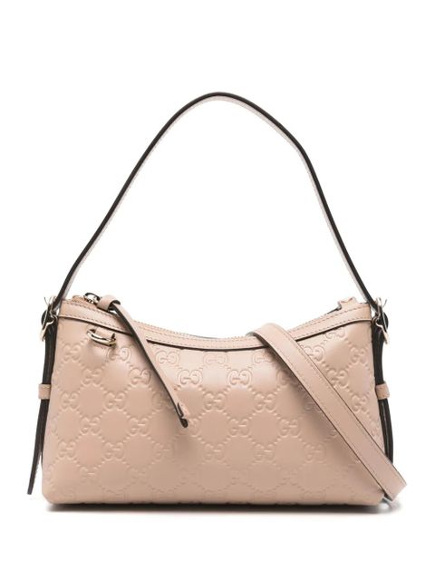 Gucci small GG-embossed zip shoulder bag - Pink - zdjęcie produktu nr 1