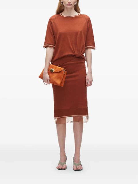 3.1 Phillip Lim twist-detail wool dress - Brown