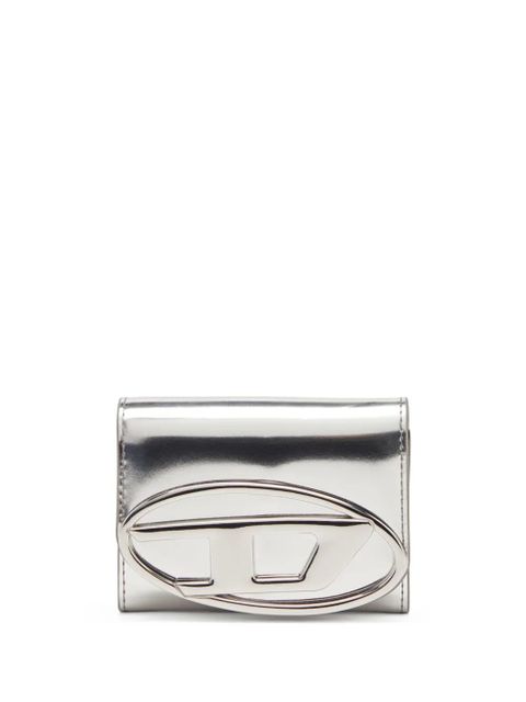 Diesel 1dr metallic-effect cardholder - Silver - zdjęcie produktu nr 1