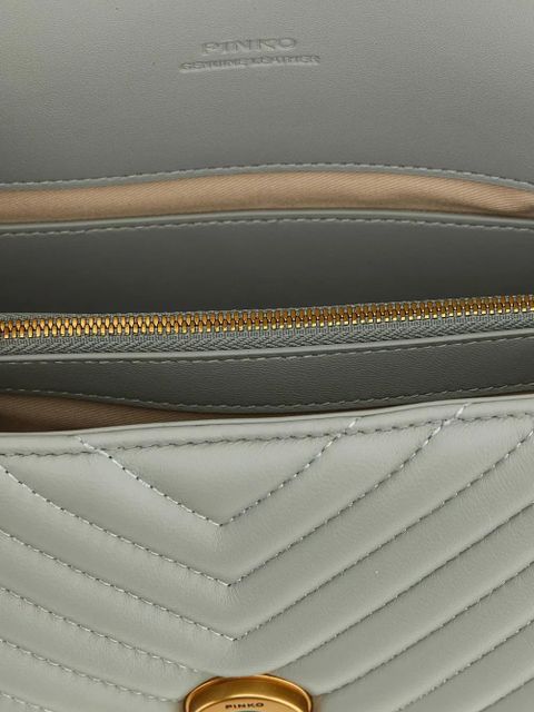 PINKO mini Lady Love Puff quilted tote bag - Grey