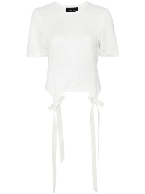 Simone Rocha bow-detail cotton T-shirt - White - zdjęcie produktu nr 1