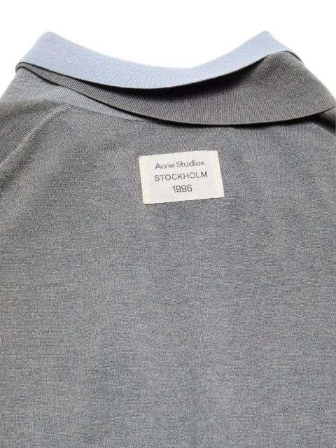 Acne Studios polo-neck knitted polo top - Grey