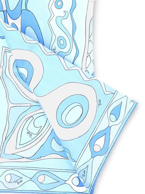 PUCCI Angoli printed scarf - Blue - zdjęcie produktu nr 2