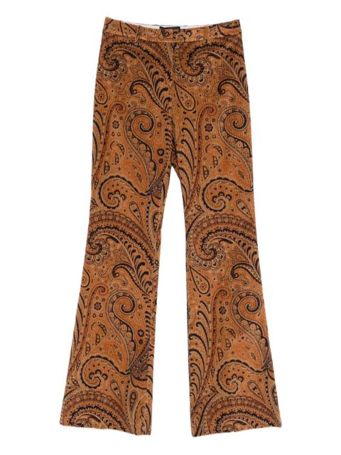 ETRO paisley-pattern corduroy trousers - Brown - zdjęcie produktu nr 1