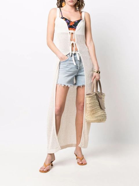 Nanushka long sleeveless knit vest - Neutrals - zdjęcie produktu nr 2