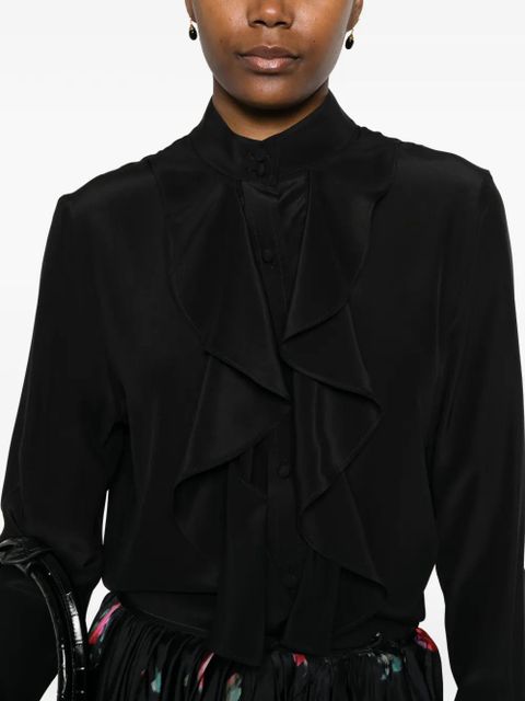 Alexander McQueen ruffled-detail blouse - Black