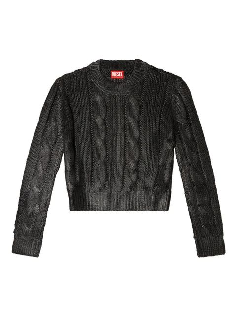 Diesel cable-knit sweater - Black - zdjęcie produktu nr 1