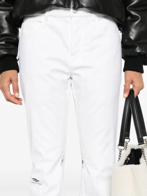 Balenciaga logo-print ski trousers - White