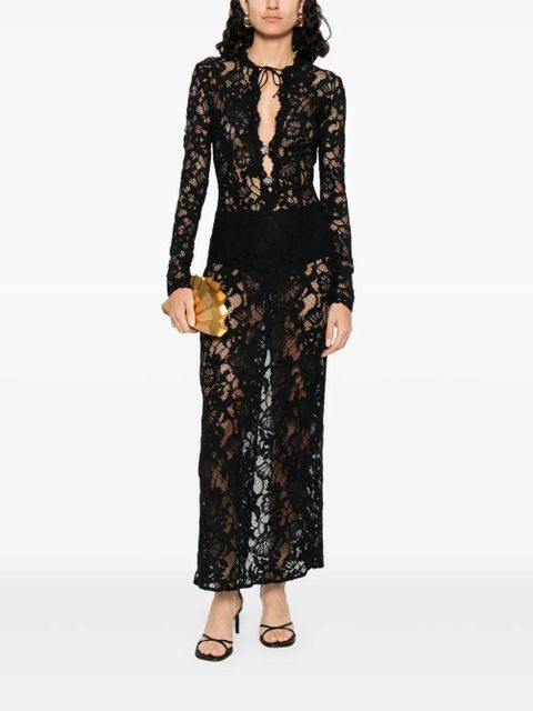 MANURÍ laced midi dress - Black - zdjęcie produktu nr 2