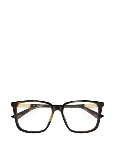 Chloé Eyewear geometric glasses - Brown - zdjęcie produktu nr 1