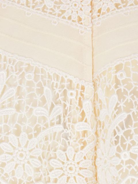 Chloé lace-trimmed silk top - White - zdjęcie produktu nr 2