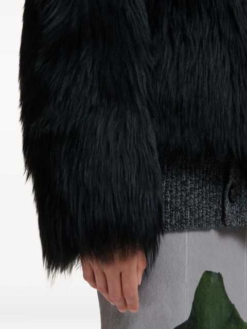 Marni shearling fluffy jacket - Black